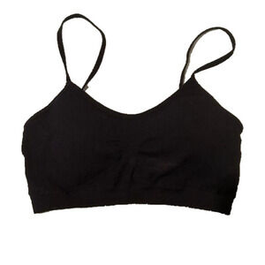 Carisma black stretch sports bra XS